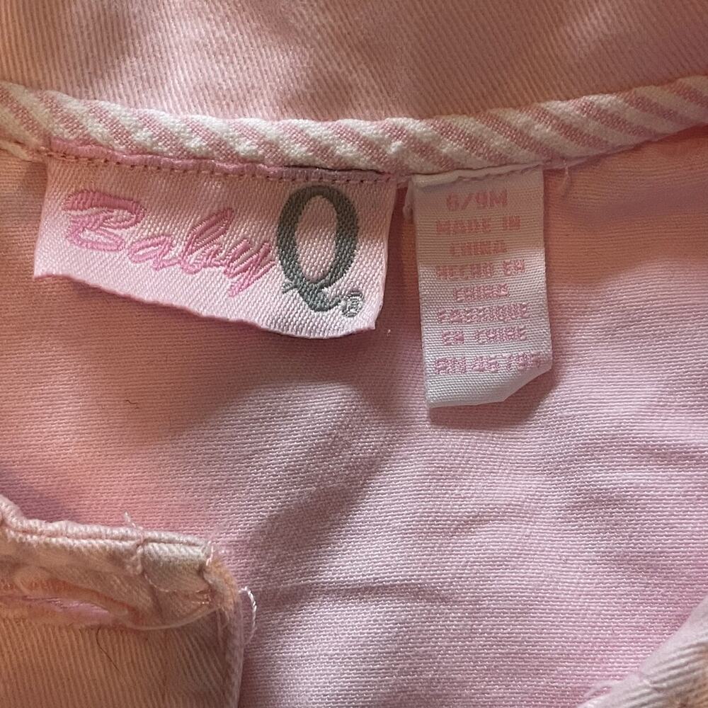 Baby Q Pink Button Cotton Jacket Size 6/9 M - Picture 3 of 8